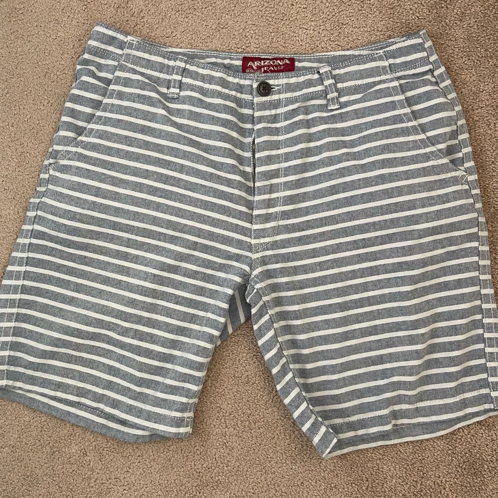 Arizona Jean Company Casual Stripped Chino Stripped Shorts Size 36